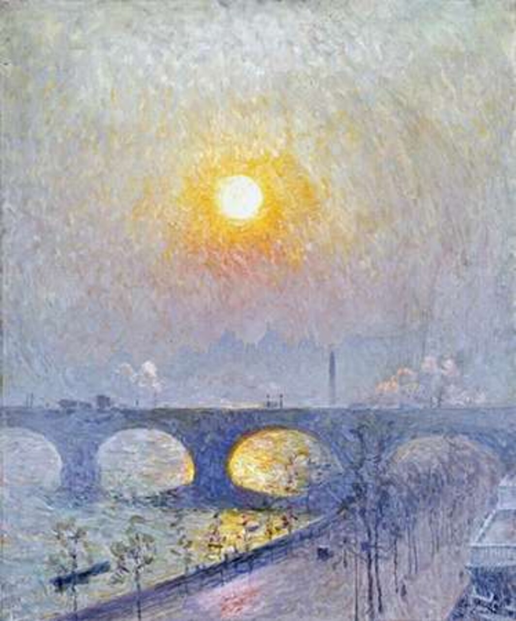 Sunset Over Waterloo Bridge Poster Print by Emile Claus - Item # VARPDX264732